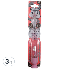 비브라이트 캐릭터 LED 타이머 동물친구 어린이 칫솔, 토끼(핑크), 1개입, 3개