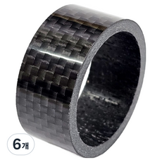 環形自行車抬頭顯示碳纖維墊圈 28.6 x 15mm, 6個, 亮面黑