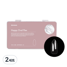 donawa 美甲片Happy Oval Flex 10種*24入, 2盒, Clear