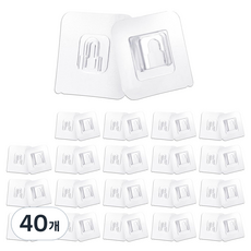 DAEHAN 多用途無痕黏貼式掛鉤貼紙, 40個, 透明