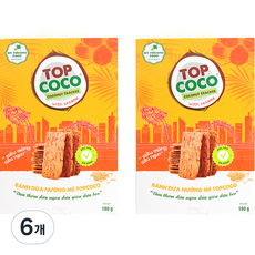 우리가스토리 탑코코 코코넛크래커 참깨맛, 180g, 6개