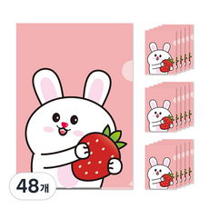 可愛設計L型文件夾, 兔子, 48個