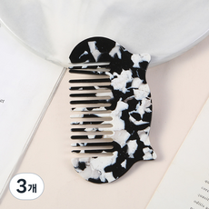 주앙오브제 사인 빗, 3개, 06 검정색과 흰색