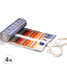 Allode 帆布捲簾式色鉛筆袋 72色 82 x 20 cm, 12 大象, 4個