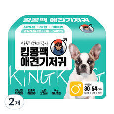 킹콩팩 강아지 기저귀 남아용, 대형, 2개
