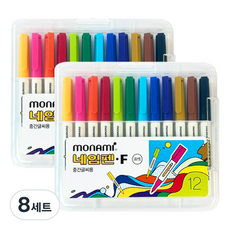 monAmi 中型文字用簽字筆, 混色, 8套