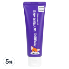 MOTHER-K 嬰幼兒含氟牙膏 葡萄樂園 50g 天然植物萃取99.69% 含氟量1000ppm 預防蛀牙 強化琺瑯質, 5條