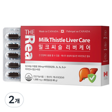 더리얼랩 리얼 밀크씨슬 리버케어 1000mg, 60정, 2개
