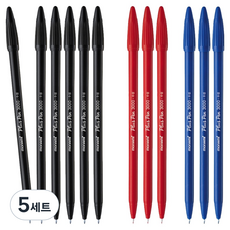 monAmi 水性 Plus Pen 3000, 黑色, 藍色, 紅色, 5套