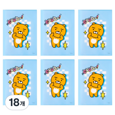 카카오프렌즈 세이치즈 2포켓 파일, 18개, 라이언