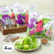 샐러팜 샐키트 샐러드 80g x 5개입 + 드레싱 25g x 5개입 세트, 525g, 4세트