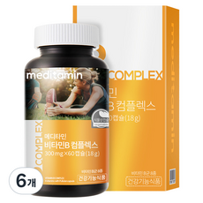 메디타민 비타민B 컴플렉스 18g, 60정, 6개