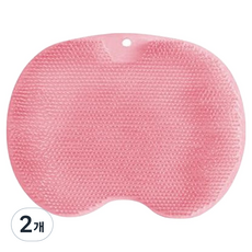 셀리빙 발세척 매트 홈 풋브러쉬, 분홍색, 2개, 1개입