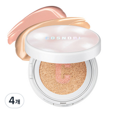 코스노리 블라썸 톤업 클리어 쿠션 파운데이션 14g, 4개, 핑크 베이지