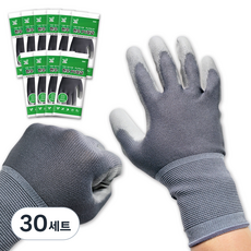 한우 고급 PU장갑, 그레이, 30세트