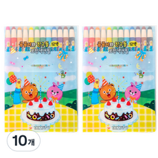 BosungInd Gomgom熊與朋友們 勒芒紙捲式色鉛筆, 12色, 10個