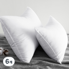 네모라인 국내생산 지퍼형 구름베개솜, 화이트, 6개