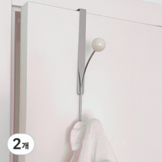 DEMIMOOD 泡芙 1鉤 掛式門後掛鉤, 2個, 象牙白