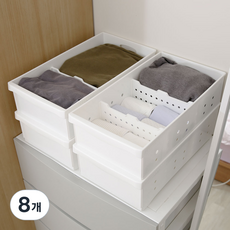 라이피스트 이지핏 다용도 수납 정리함 3호, 화이트, 8개