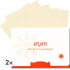 퍼즈생활건강 휴대용 오일페이퍼 기름종이 카모마일 8.5 x 5.5 cm, 100개입, 2개