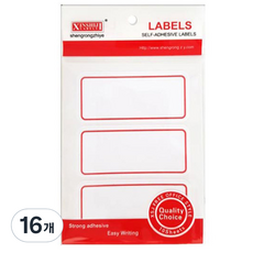 Bluemato 方形標籤貼紙13 10入, 紅色的, 16個