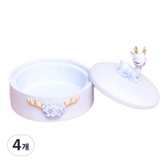 迷你鹿灰盤, 藍色, 4個