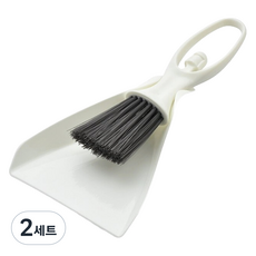 書桌清潔迷你掃把 + 畚箕組, 2套, 白色