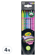크레욜라 볼드앤브라이트 트위스트 색연필, 4개, 12색