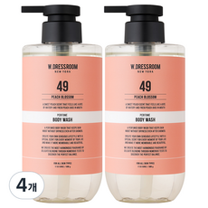더블유드레스룸 퍼퓸 바디워시 49 피치블러썸, 500g, 4개