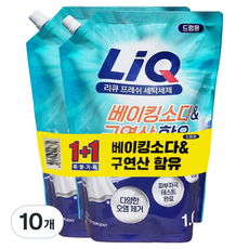 리큐 프레쉬 드럼용 세제 리필, 10개, 1.6L