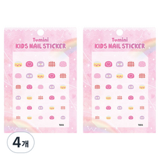 Tomini 兒童指甲貼 T013, 4個, 混合色