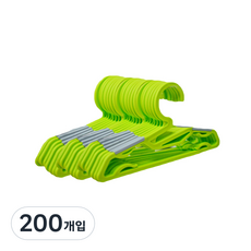 유아용 논슬립 옷걸이, 그린 + 그레이, 200개입