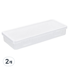 투데이리빙 사각 필통 케이스 CD_OOS_AL053A, 투명, 2개