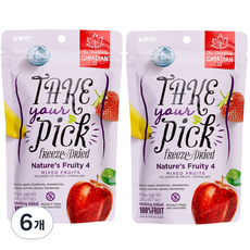 테이크유어픽 동결건조 네이쳐스 후르티 베리믹스 4 20g, 6개, 바나나 + 사과 + 블루베리 + 딸기 혼합맛