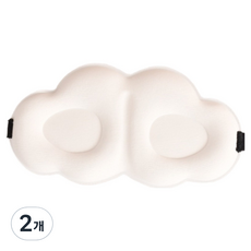 KODACHIEF 日常時尚睡眠眼罩 米色素色 20 x 10.5 cm, 2個