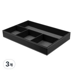 굿아이템 모던 디자인 1단 데스크 정리함, Black, 3개