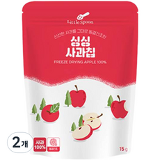 리틀스푼 동결건조 싱싱 사과칩, 15g, 2개