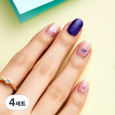 Nello Palette 凝膠指甲貼, 紫色閃光, 4組