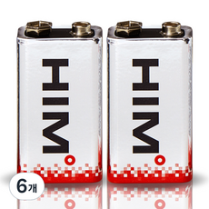 힘 알카라인 건전지 9V, 2개입, 6개