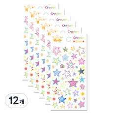 Petit 蠟筆星星 da5239, 混合顏色, 12個