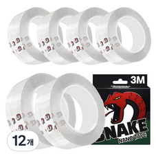 新興 Snake 奈米多用途矽膠雙面膠帶 3cm x 3m, 12個