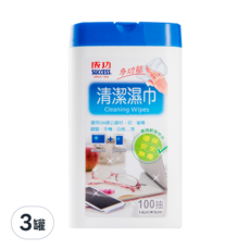 SUCCESS 成功 清潔濕巾, 適用於螢幕、手機、白板等, 環保安全無毒, 100抽, 14 x 9cm, 2011