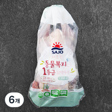 사조원 동물복지 인증 1등급 닭백숙용 통닭 (냉장), 1.05kg, 6개