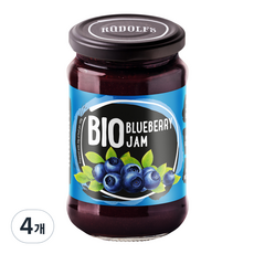RUDOLFS 유기농 블루베리잼, 400g, 4개