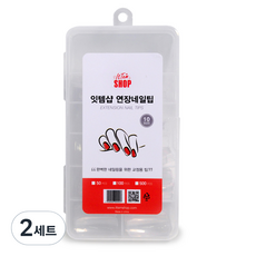 ItTem SHOP 延長美甲片 棺材型/雞蛋型 500p, 透明, 2個