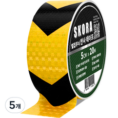 Skora 高亮度反光膠帶, 5個, 黃色 黑色