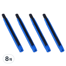 Bantex 黑色刀片自動鎖定美工刀 9mm, 藍色, 8個