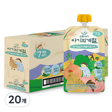 에코맘의산골이유식 아기의계절 중기 닭가슴살 브로콜리 묽은죽, 100g, 20개