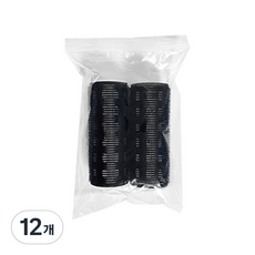 Darkness 深色眼睛電熱型國王長髮捲 50mm, 12個, 黑色