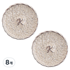 동대문단추왕 금장 케이티 단추 21mm, 은버닝반광, 8개